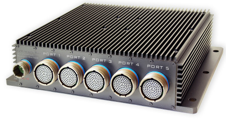 40 channel conduction cooled router/switch, based on Juniper's LN 1000 router and PCI-Systems managed conduction cooled 3U VPX Gigabit Ethernet switch boards.